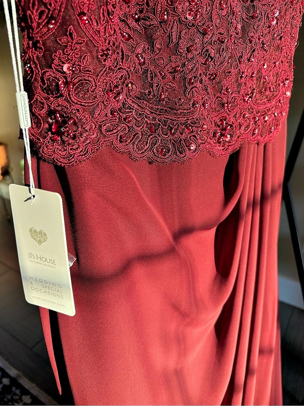 JS Collections Red Lace Maxi MOB Dress NWT
